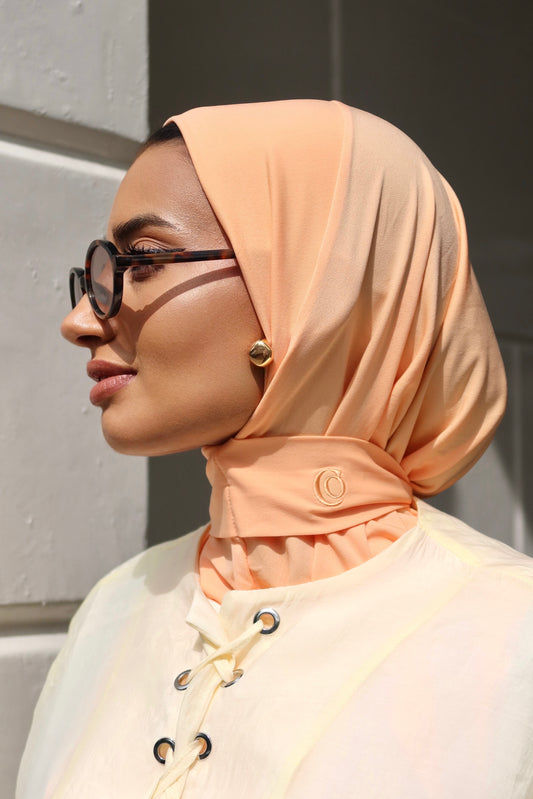 Ready To Wear Hijab In Orange Sorbet