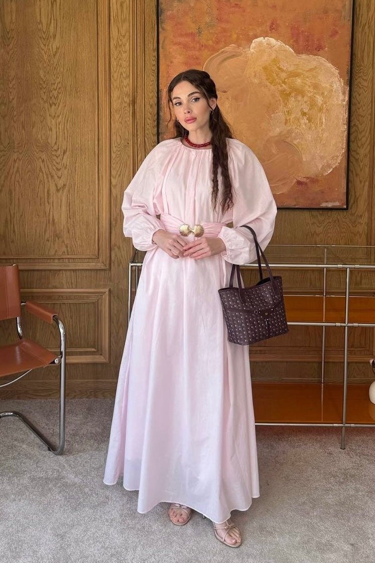 Maris Shell Dress In Blush Rose