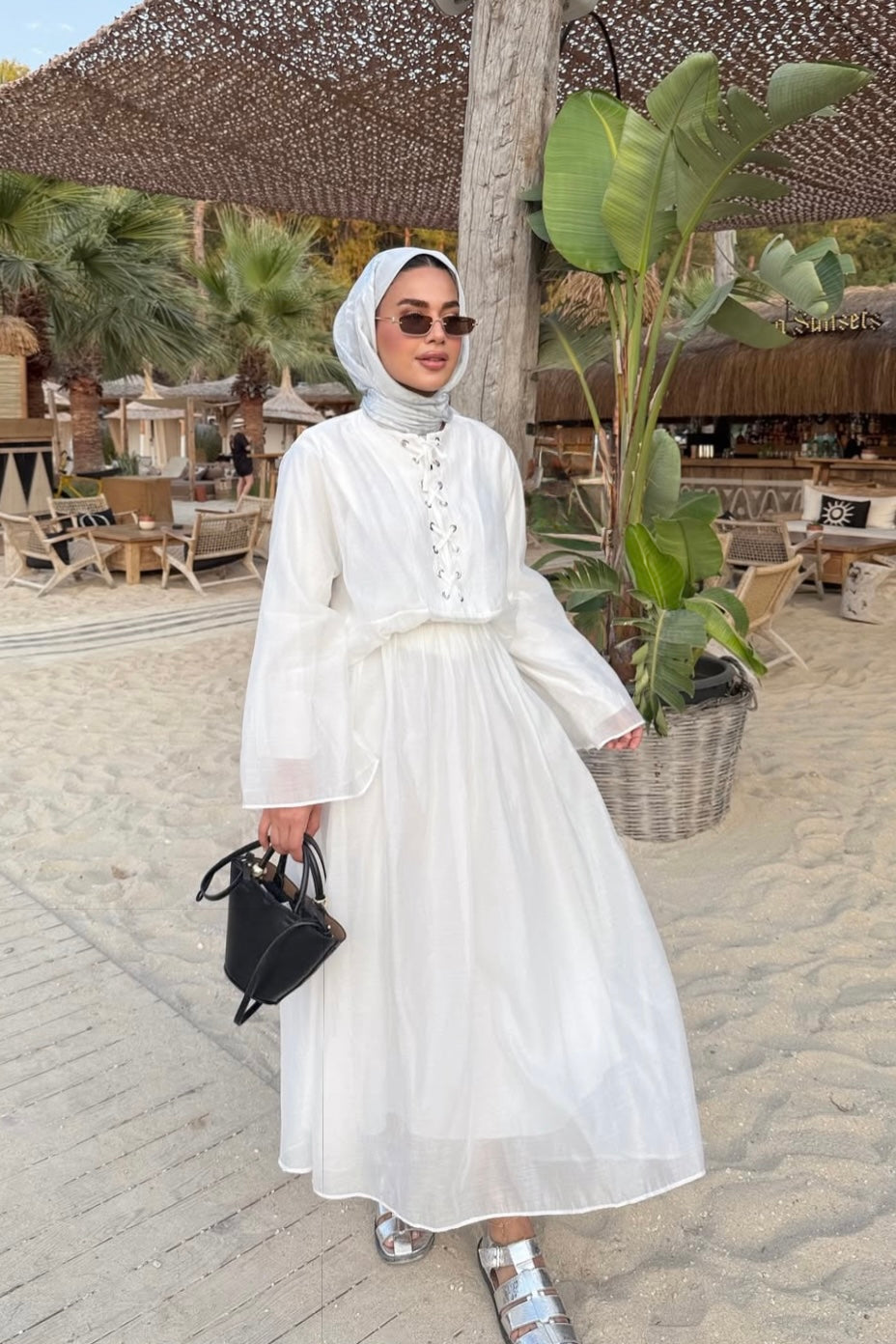 Été Élégant Two-Piece Set White