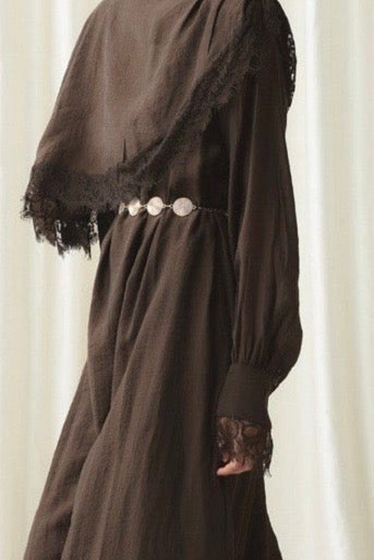 Cape Dress Brown