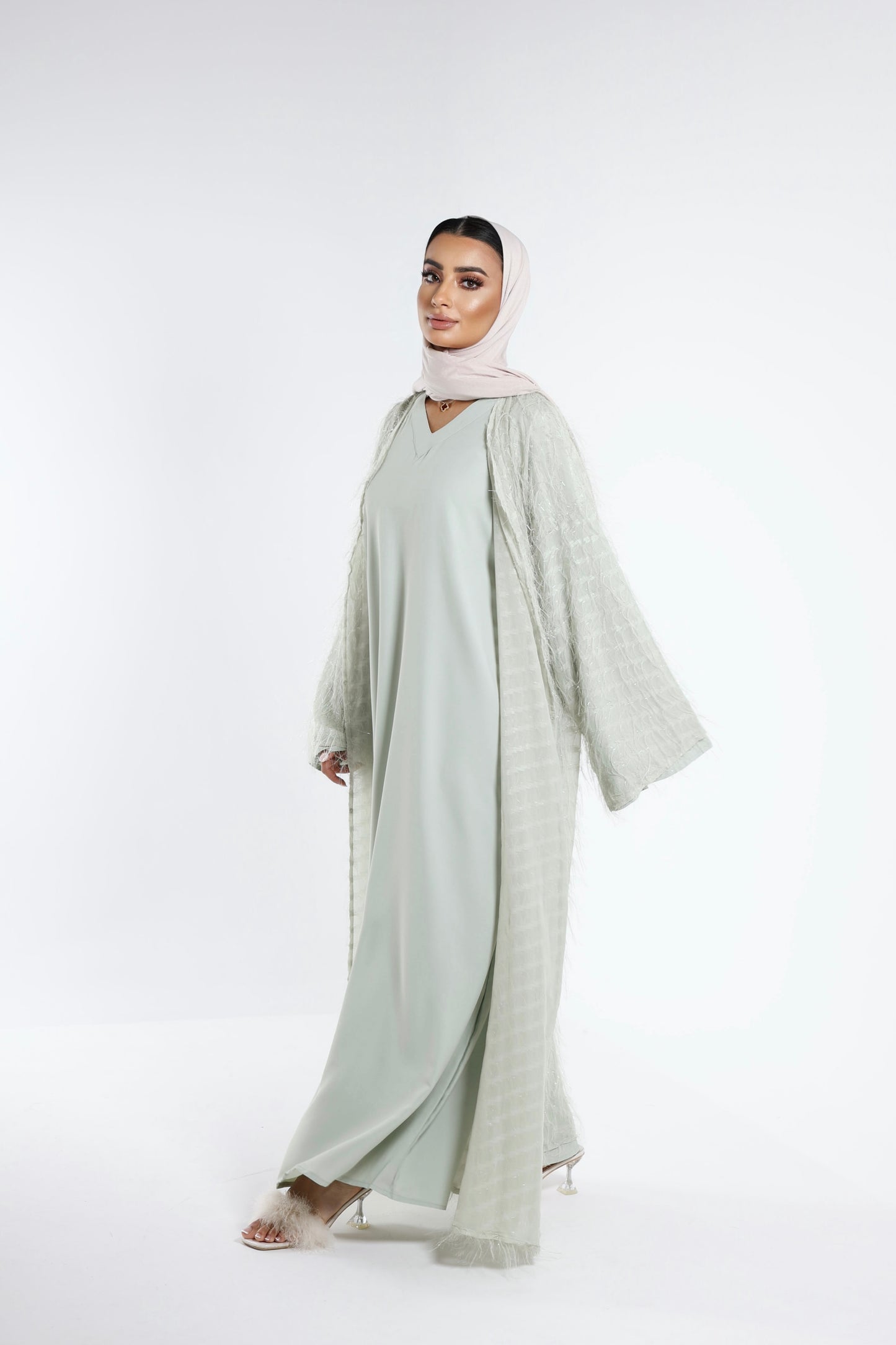 Doha Abaya Mintgreen