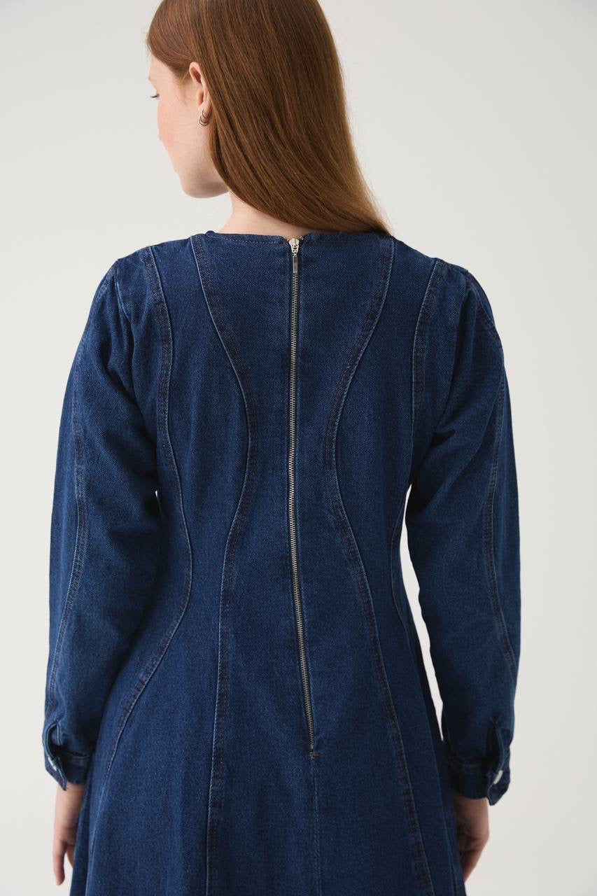 The Midnight Flow Denim Dress