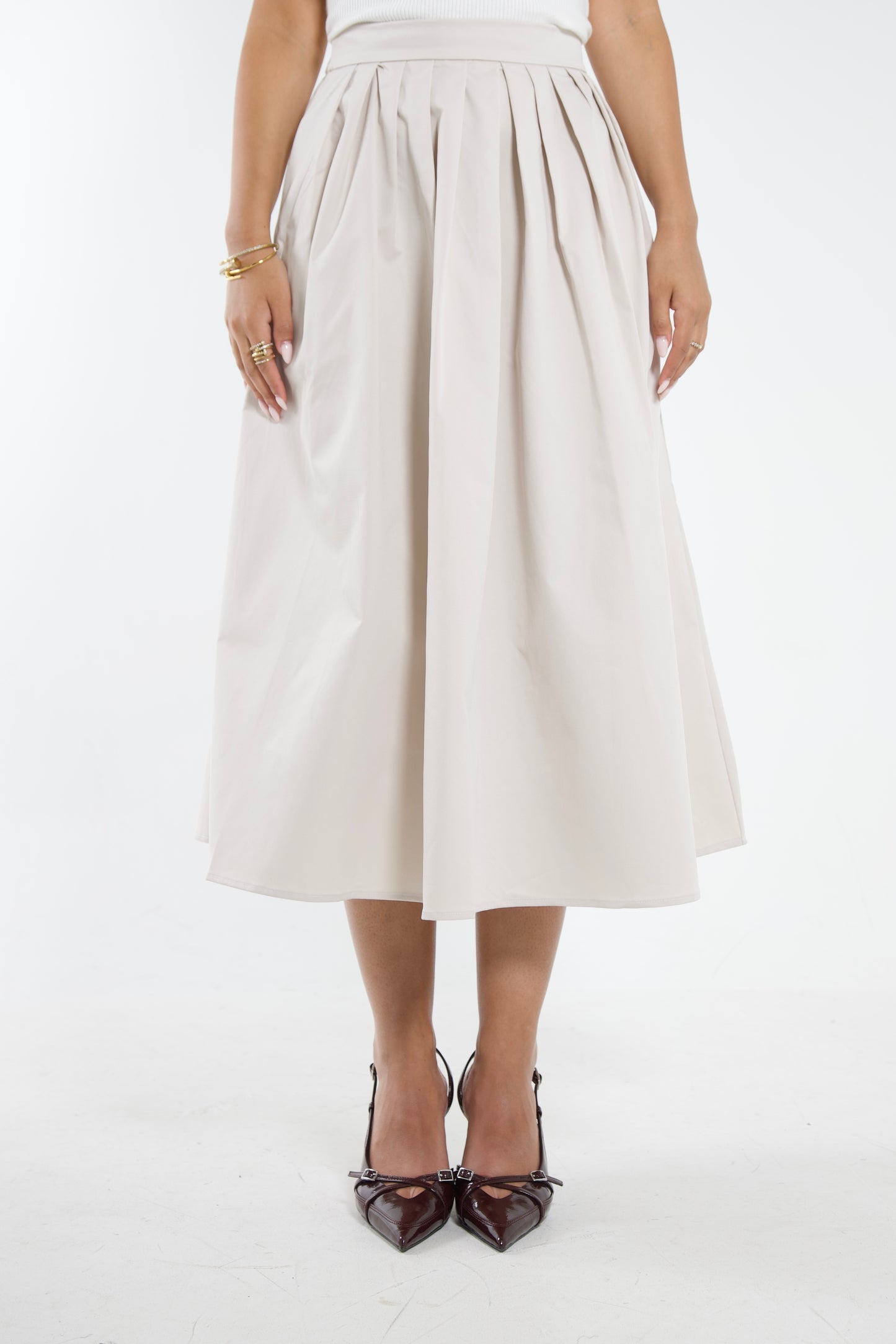 A-Line Midi Skirt