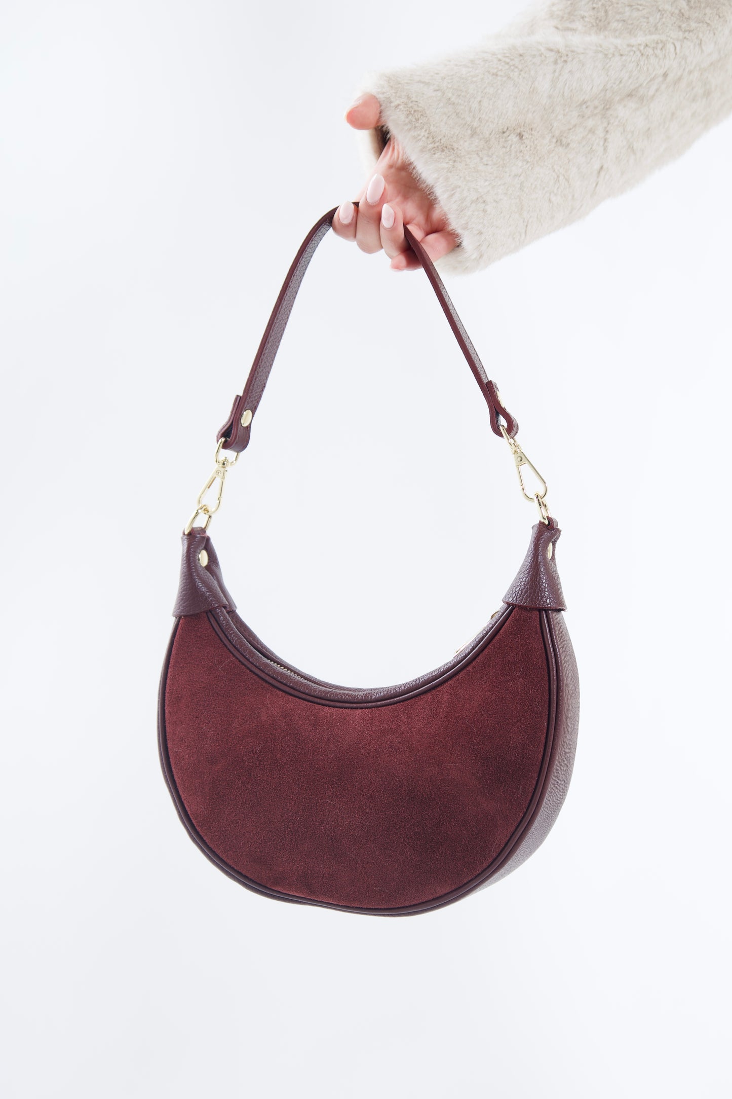 Kyra Saddle Handbag Suede