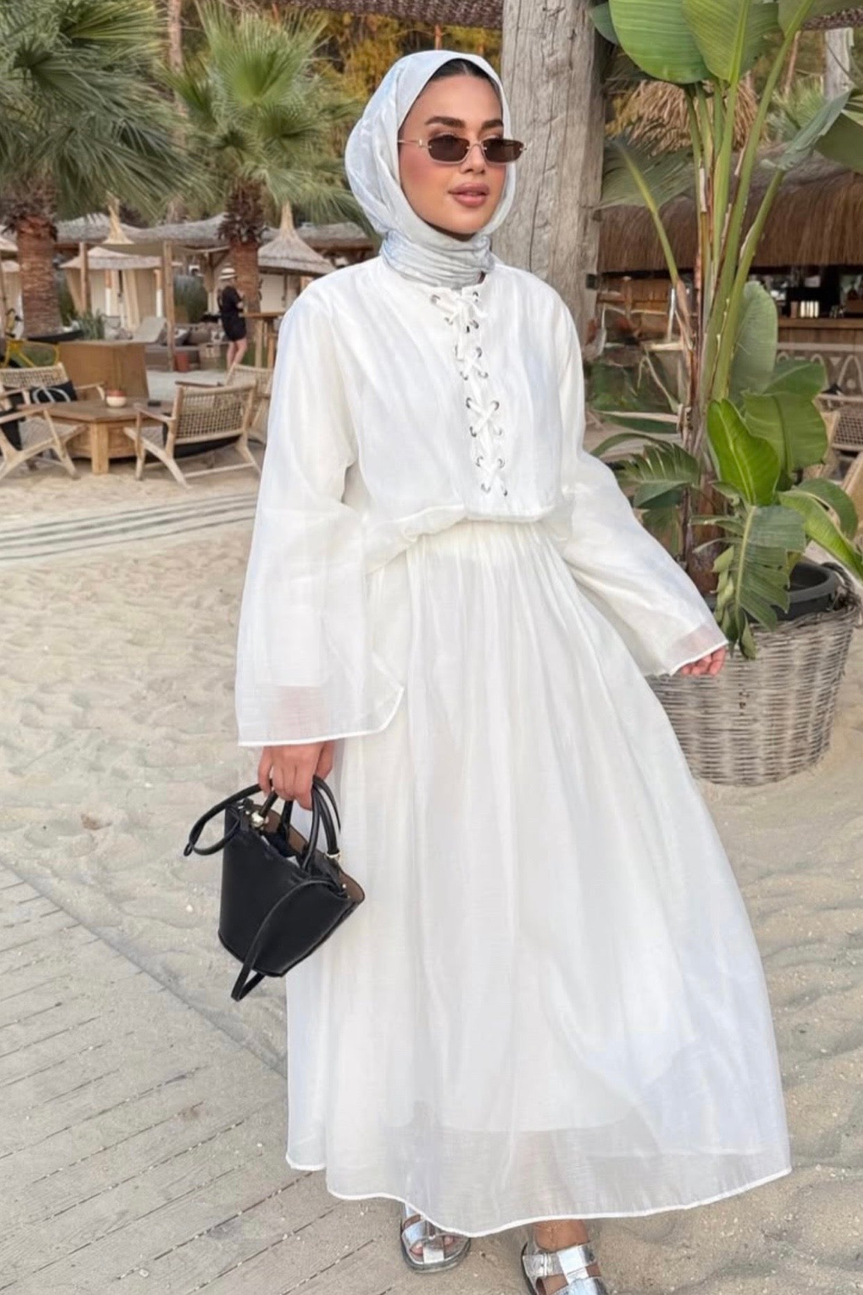 Été Élégant Two-Piece Set White