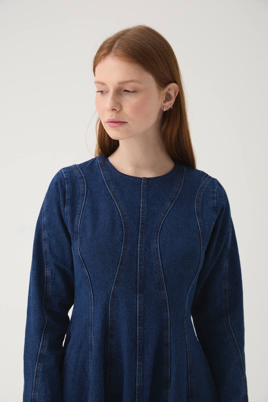 The Midnight Flow Denim Dress