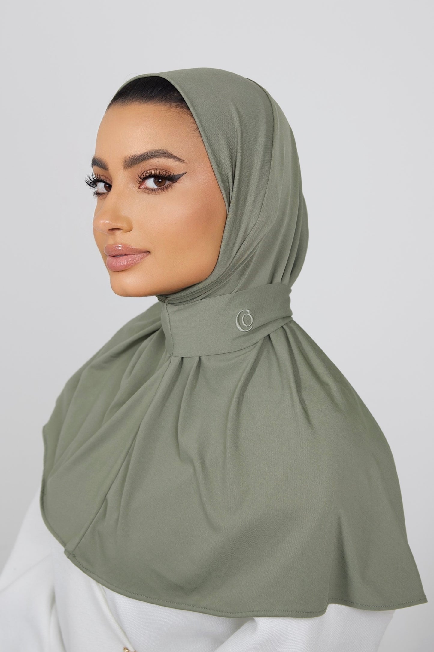 Ready To Wear Hijab In Moss Grey