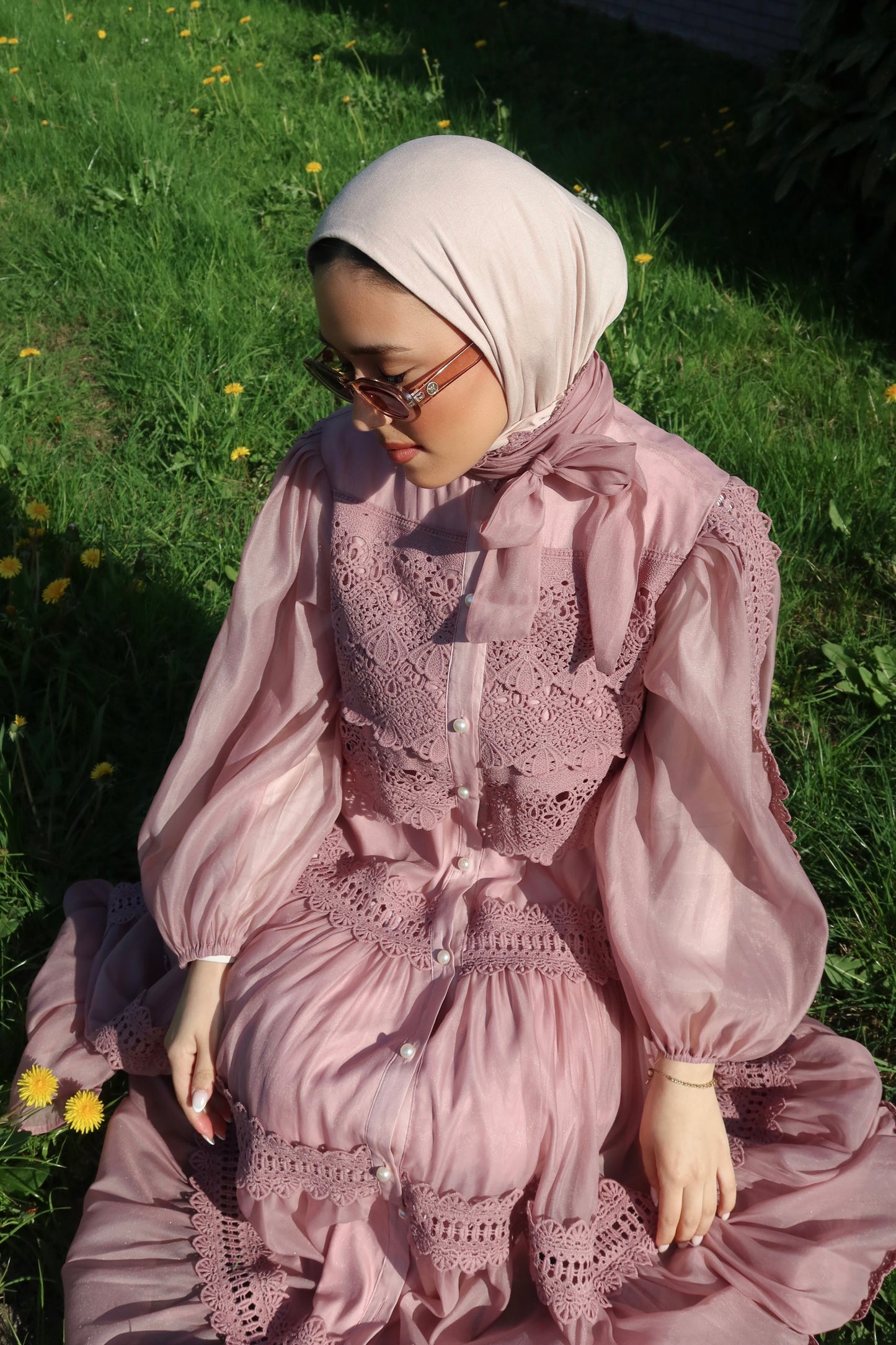 Organza Dress Old Pink
