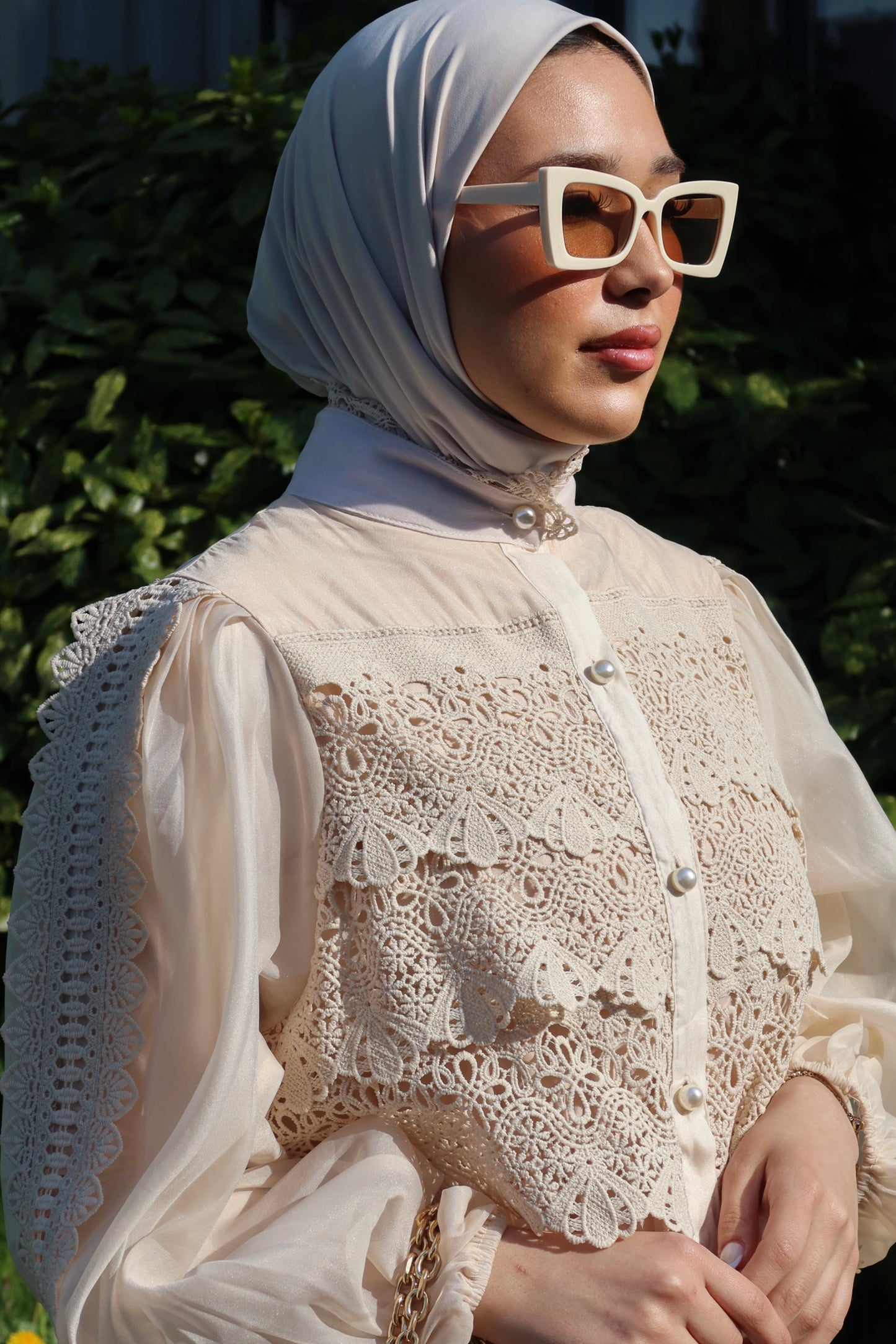 Organza Dress Beige