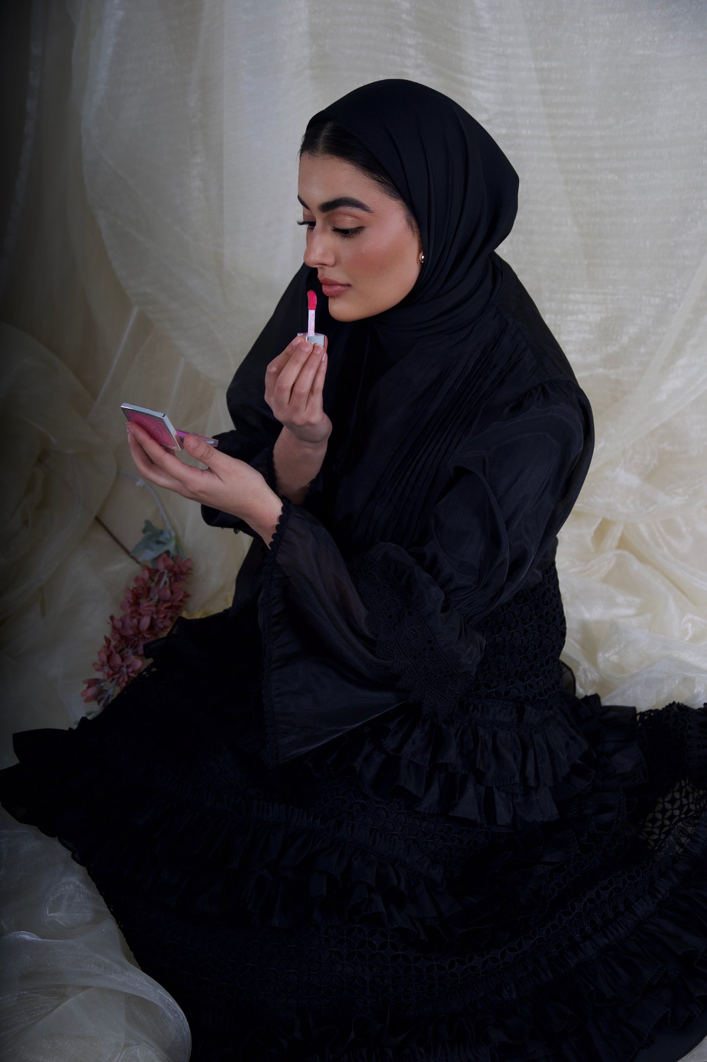 Romantic Layered Dress Black