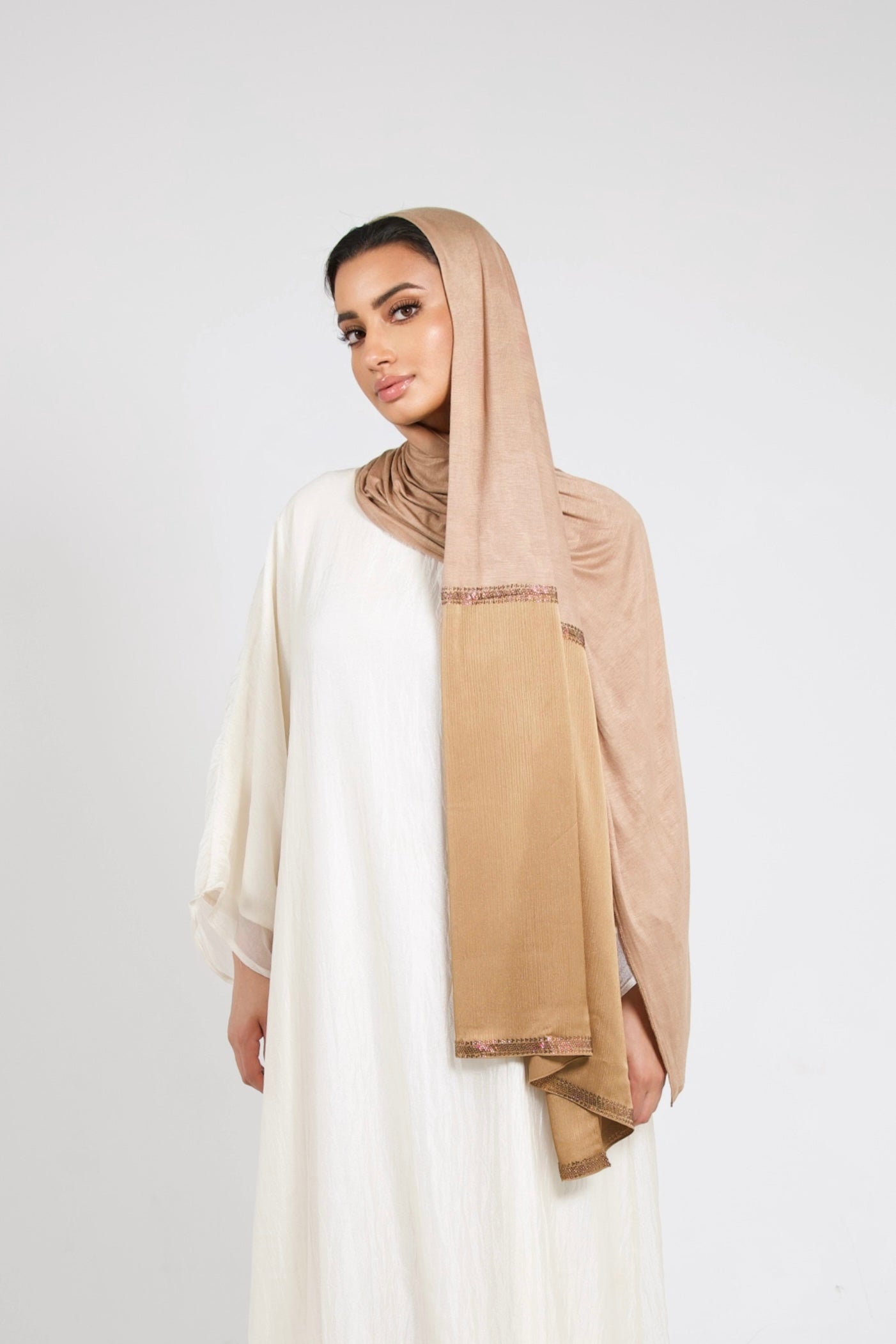 Dubai Satin Jersey Tan