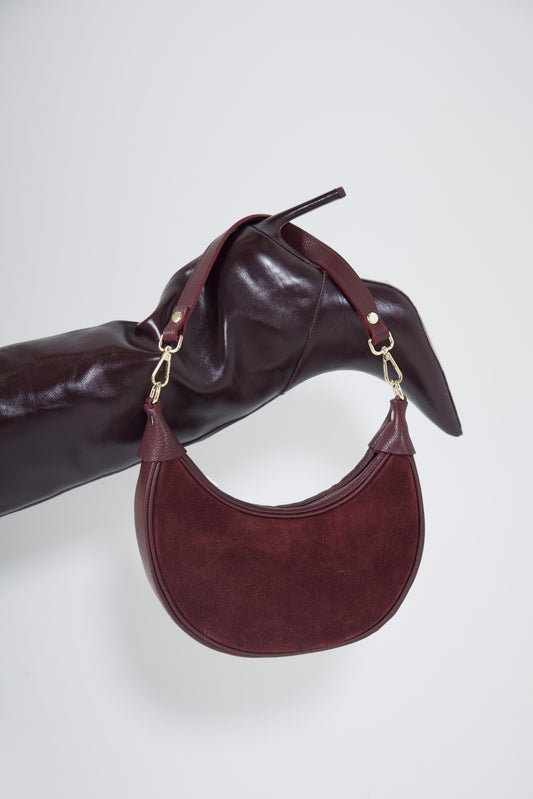 Kyra Saddle Handbag Suede