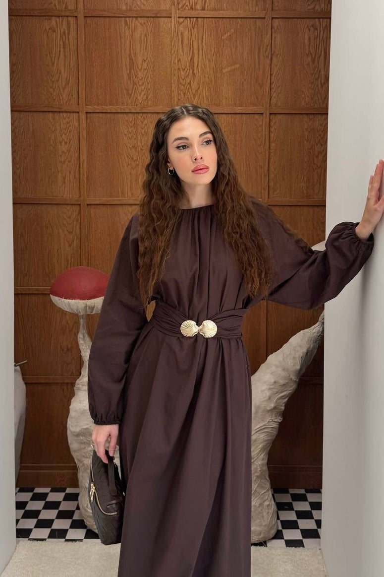 Maris Shell Dress Cacao