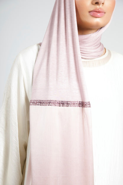 Dubai satin jersey scarf lilac