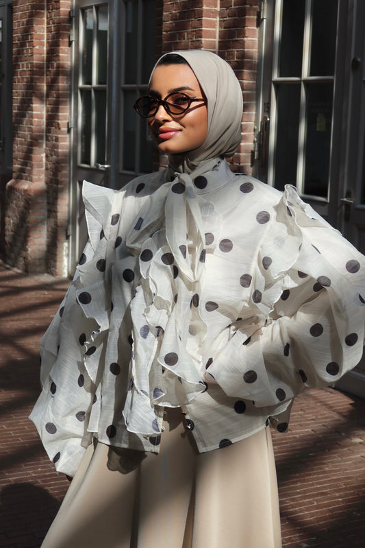 Blouse With Polka Dots and Ruffles