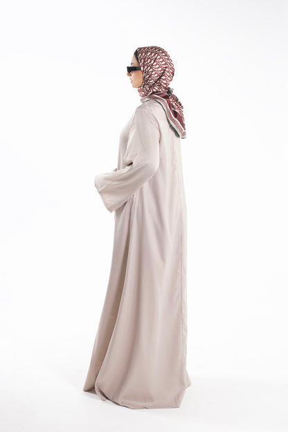 Silk Abaya Cotton Pink