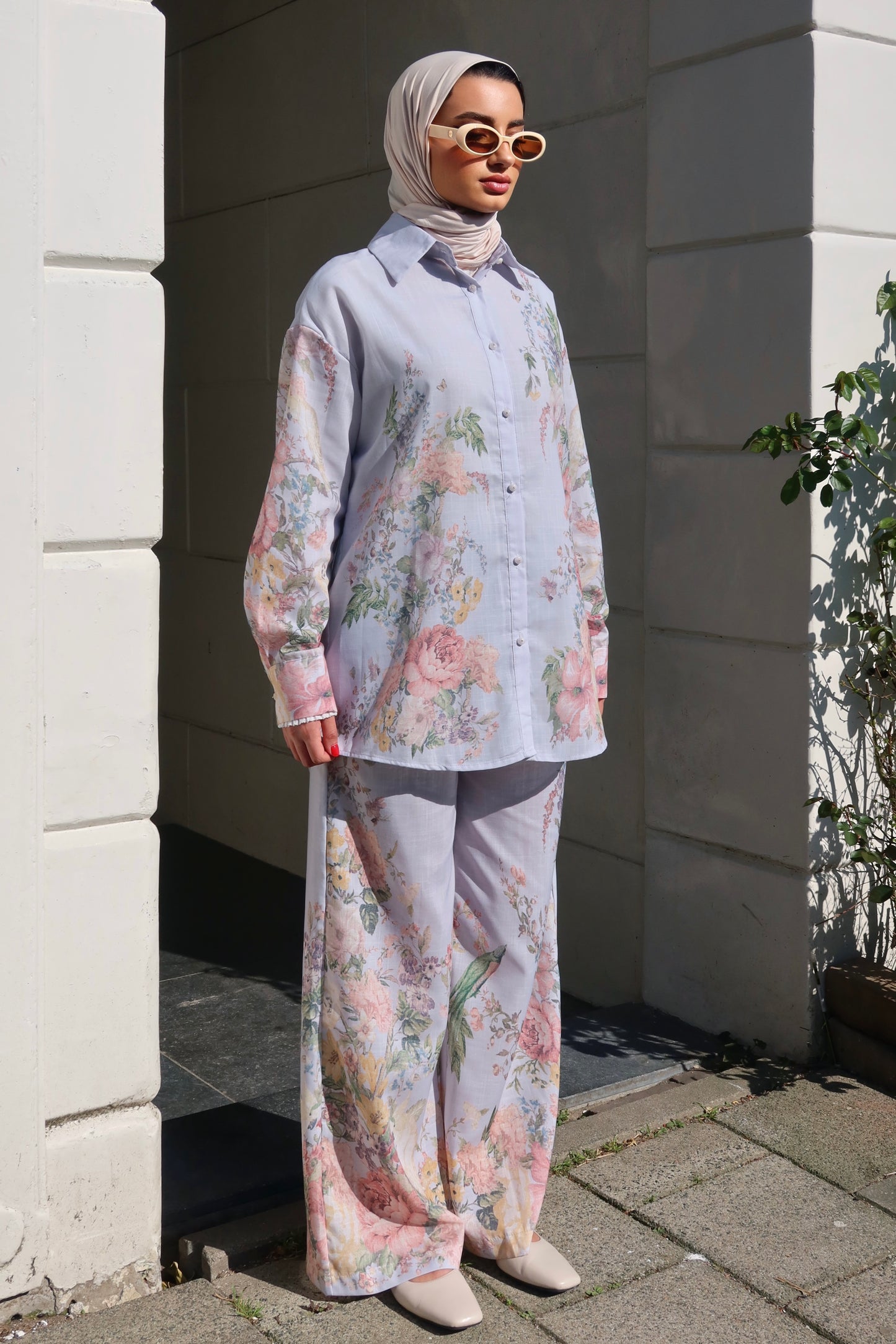 Floral Set Pastel Blue