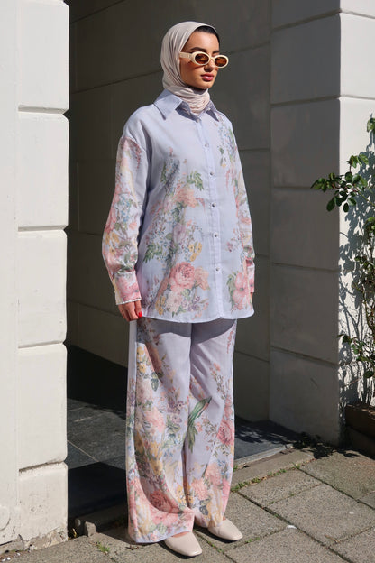 Floral Set Pastel Blue