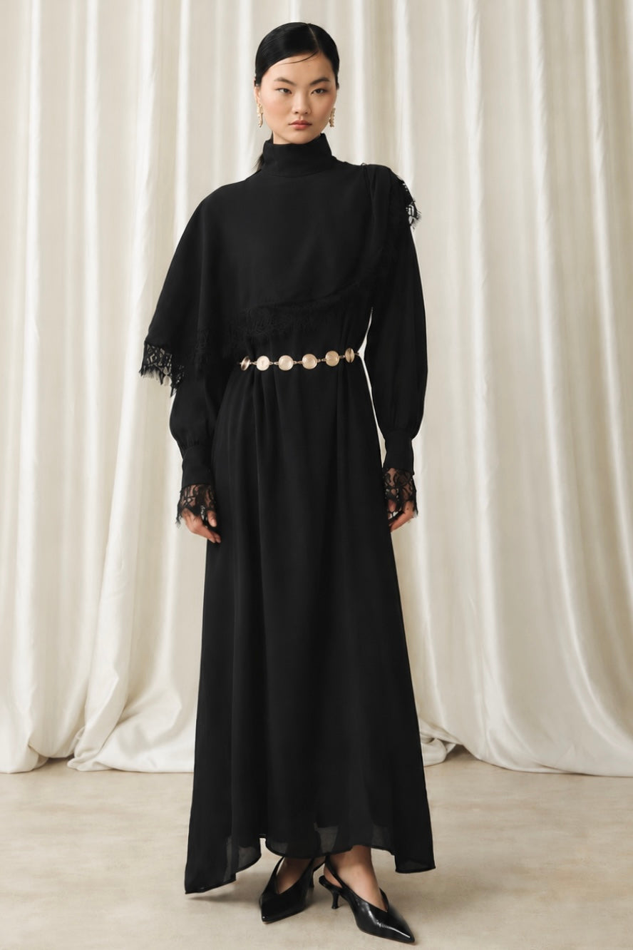Cape Dress Noir