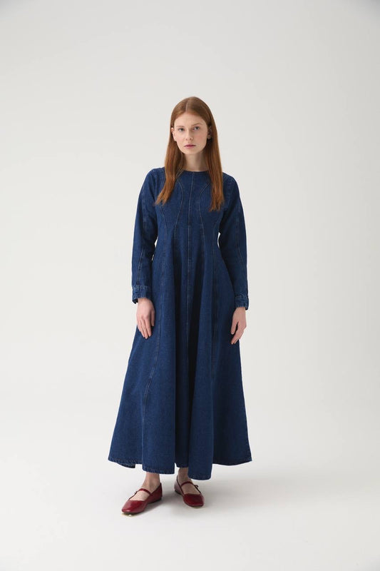 The Midnight Flow Denim Dress
