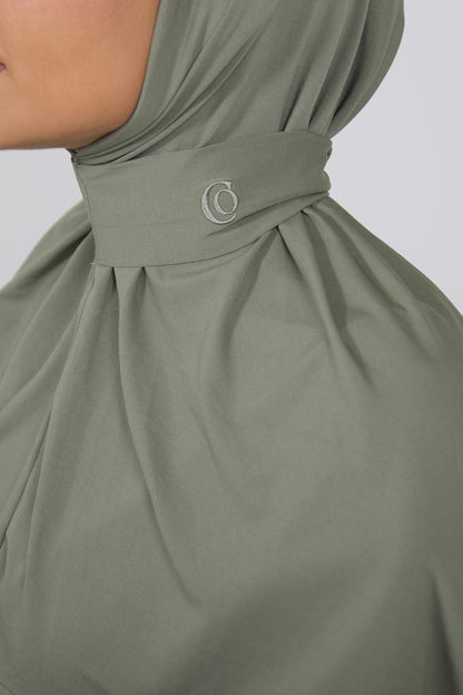 Ready To Wear Hijab In Moss Grey