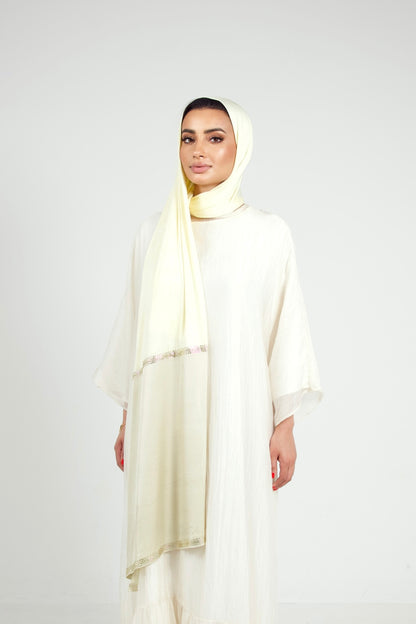 Dubai Satin jersey Scarf Soft Yellow