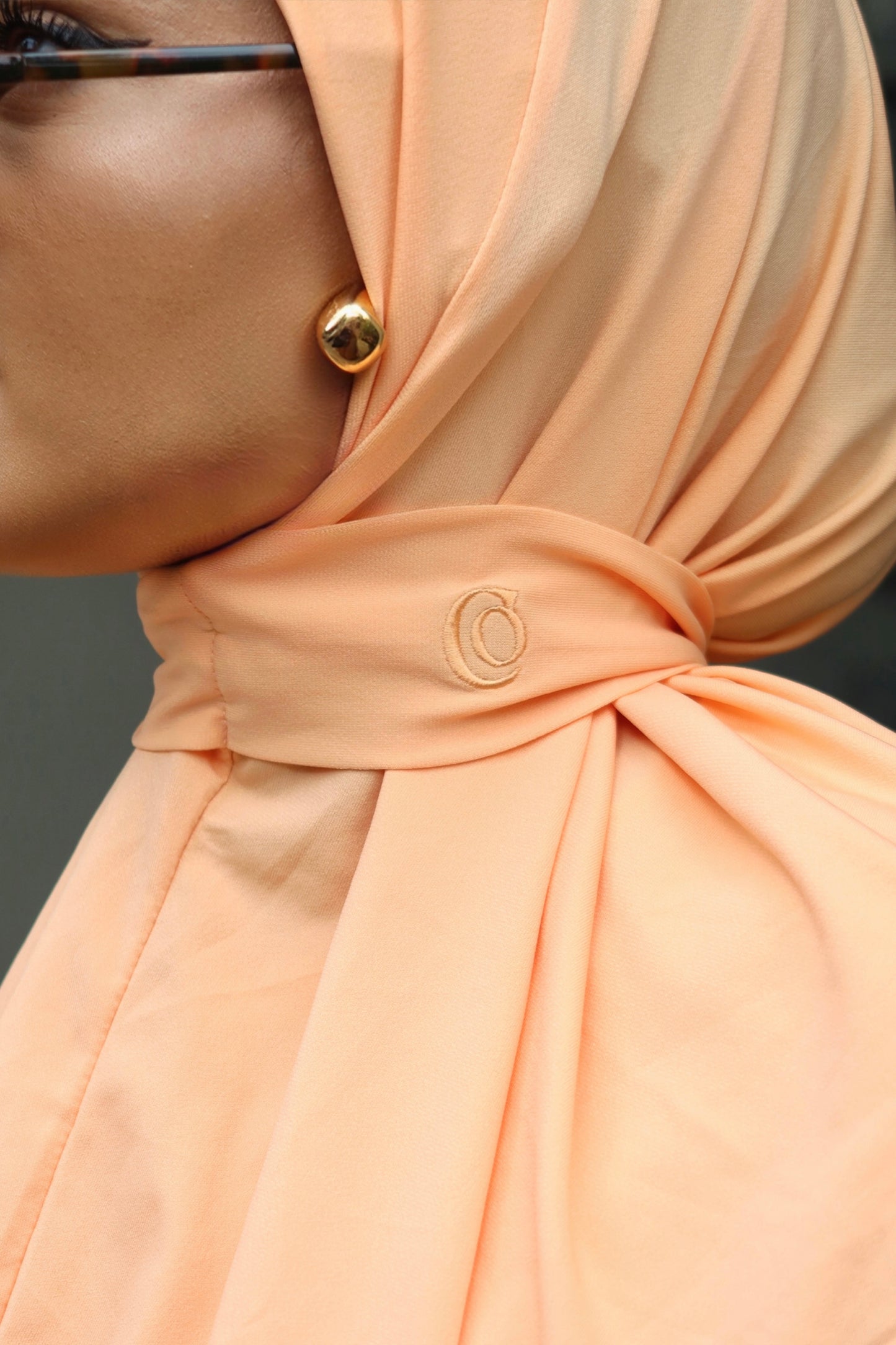 Ready To Wear Hijab In Orange Sorbet