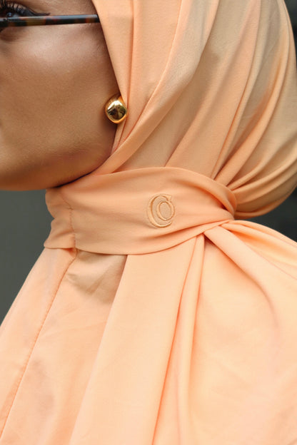 Ready To Wear Hijab In Orange Sorbet