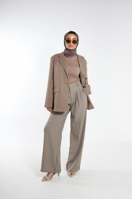 Pantalon Loose Fit Taupe