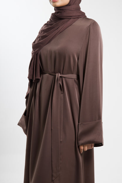 Abaya Silk Brown