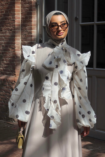 Blouse With Polka Dots and Ruffles