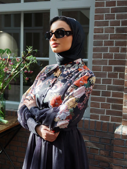 Black Floral Set