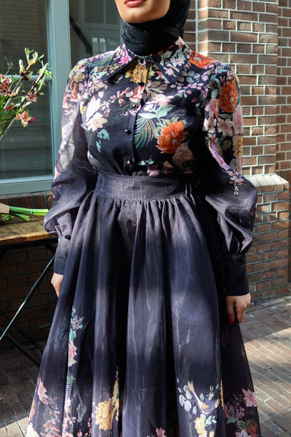 Black Floral Set