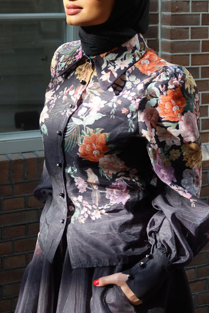 Black Floral Set