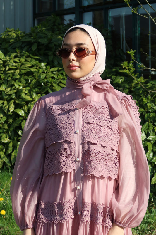 Organza Dress Old Pink