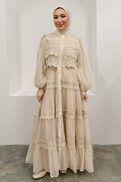Organza Dress Beige