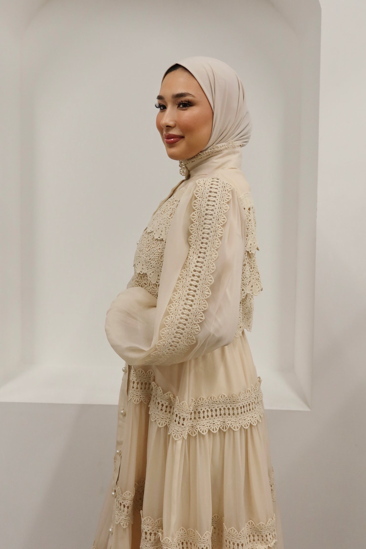 Organza Dress Beige