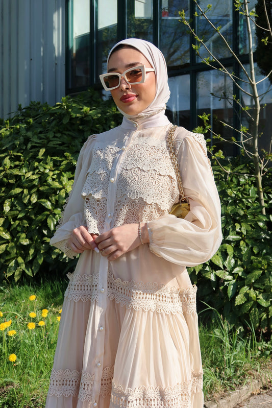 Organza Dress Beige