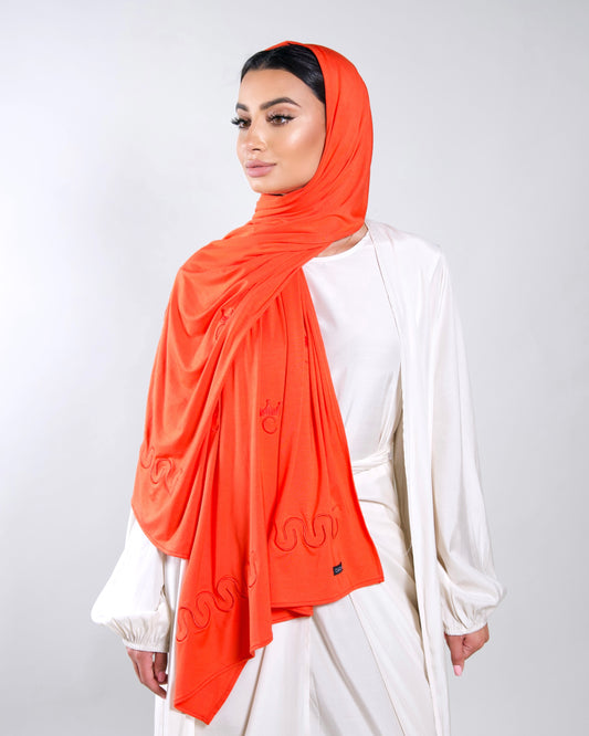 CoCoVa Bamboo Scarf Queen In Coral Red