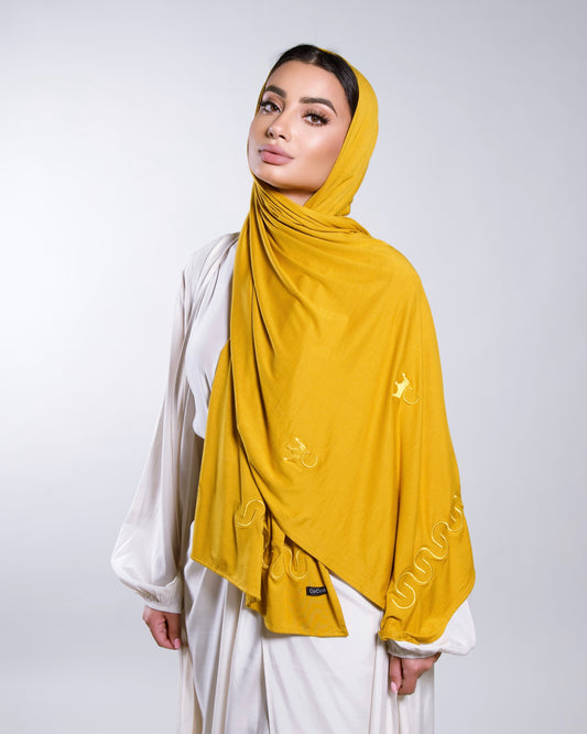 CoCoVa Bamboo Scarf Queen In Ocher Yellow